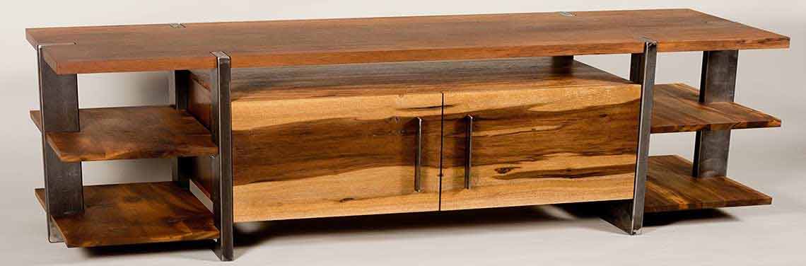 мебель из слэбов натурального дерева: стол из массива слэба дуба