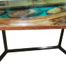 Большой стол из слэба дуба с эпоксидной рекой - Большой стол из слэба дуба с эпоксидной рекой