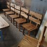 Комплект мебели из слэбов в деревенском стиле: стол и стулья - Комплект мебели из слэбов в деревенском стиле: стол и стулья