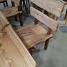 Комплект мебели из слэбов в деревенском стиле: стол и стулья - Комплект мебели из слэбов в деревенском стиле: стол и стулья