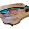 Журнальный столик с эпоксидной рекой и деревянном подстольем - Журнальный столик с эпоксидной рекой деревянном подстольем