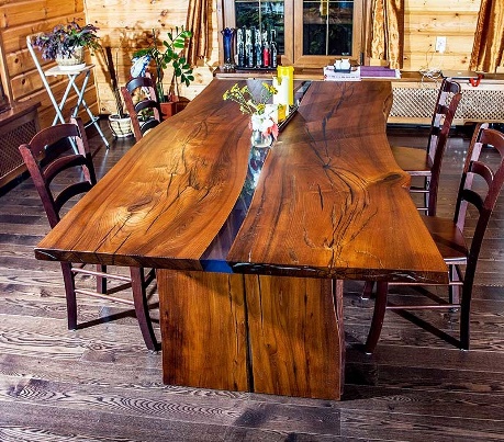 столы, столешницы и другая мебель из слэбов натурального дерева